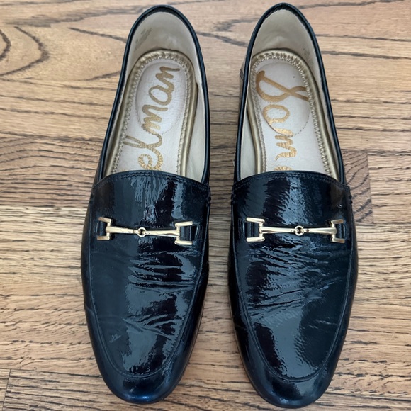 Sam Edelman Shoes - Sam Edelman Loraine Black Patent Leather Loafers with Gold Hardware